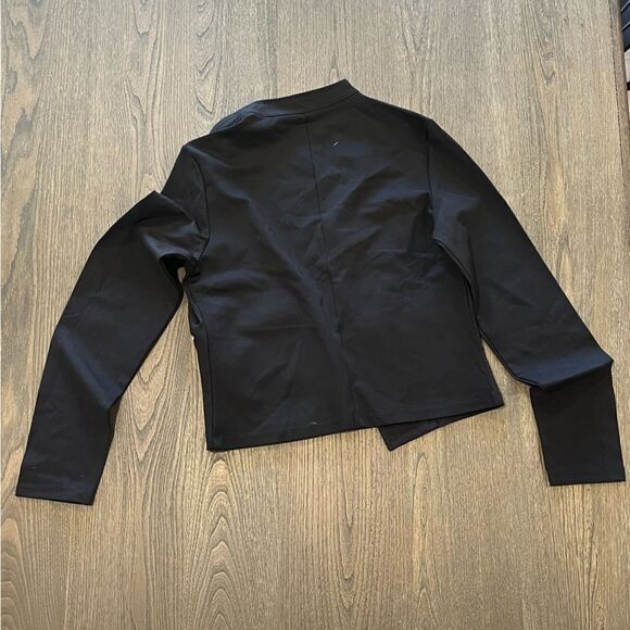 Guess Womens Black Open Front Blazer Cropped Length - Size S - Picture 5 of 6